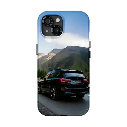 BMW iX3 Black SUV Mountain Road Drive