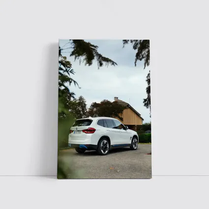 BMW iX3 White SUV Rural Driveway