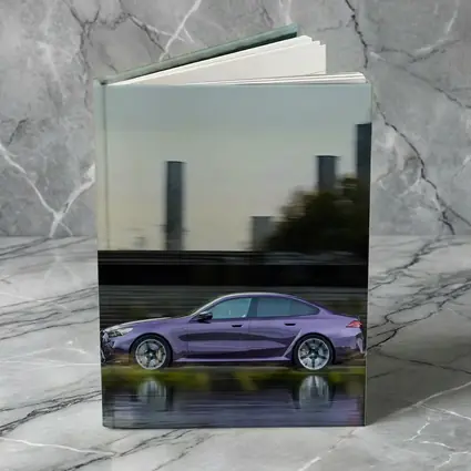 BMW M5 Purple Speeding Through City Streets