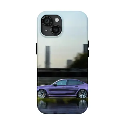 BMW M5 Purple Speeding Through City Streets