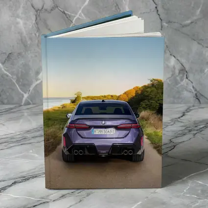 BMW M5 Rear View Coastal Road Sunset