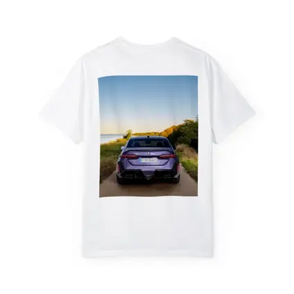 BMW M5 Rear View Coastal Road Sunset