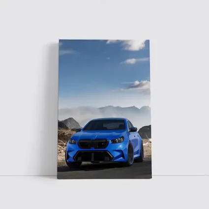 BMW M5 Blue Widebody Mountain Road Art