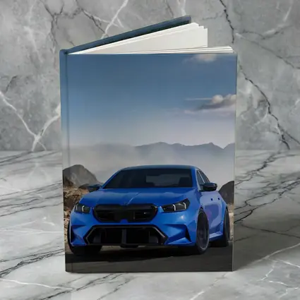 BMW M5 Blue Widebody Mountain Road Art