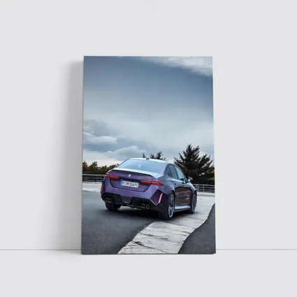 BMW M5 Purple Rear View Track