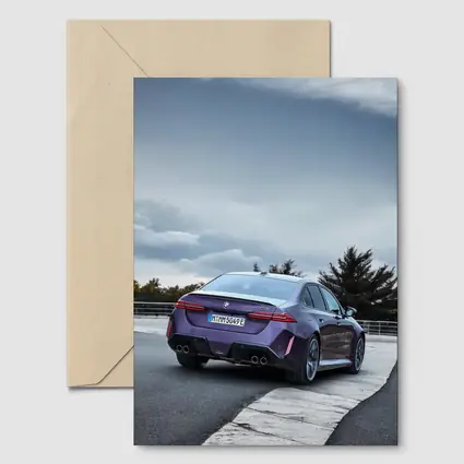 BMW M5 Purple Rear View Track