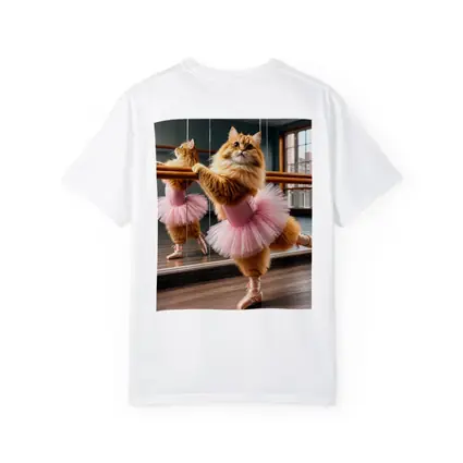 Fluffy Orange Cat Ballet Dancer Studio