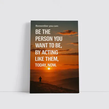Motivational Quote Sunset Silhouette Person