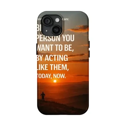 Motivational Quote Sunset Silhouette Person