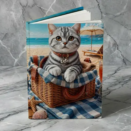 American Shorthair Kitten Beach Picnic Basket