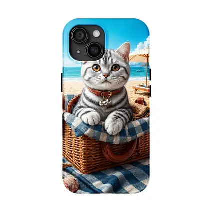 American Shorthair Kitten Beach Picnic Basket