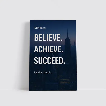 Believe Achieve Succeed Mindset City Night