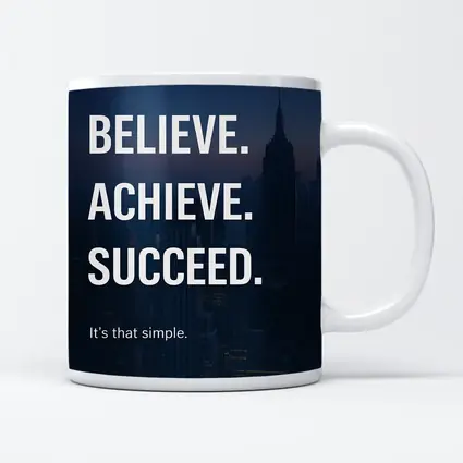 Believe Achieve Succeed Mindset City Night