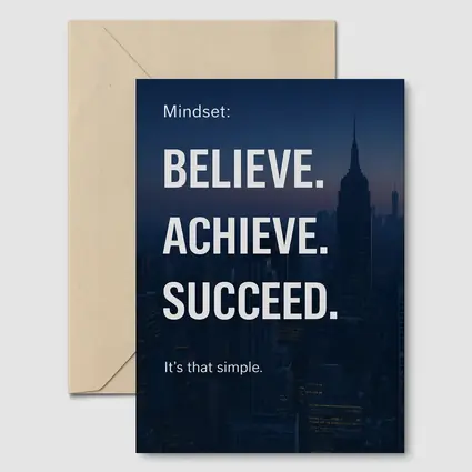 Believe Achieve Succeed Mindset City Night