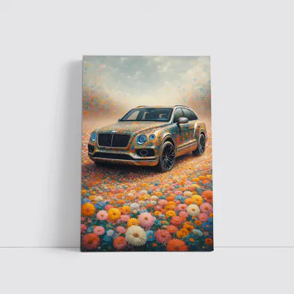Bentley Bentayga Floral Impressionism Art Print