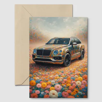 Bentley Bentayga Floral Impressionism Art Print
