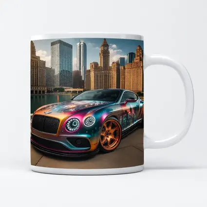 Bentley Continental GT Custom Wrap City Skyline