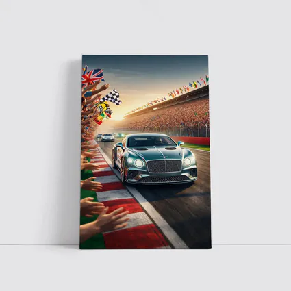 Bentley Continental GT Race Track Crowd
