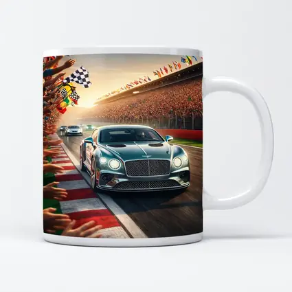 Bentley Continental GT Race Track Crowd