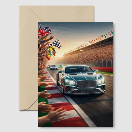 Bentley Continental GT Race Track Crowd