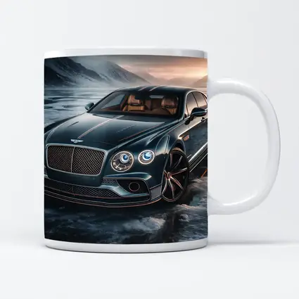 Bentley Flying Spur Dark Green Icy Landscape