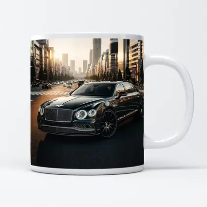 Bentley Flying Spur Black Tokyo City Street