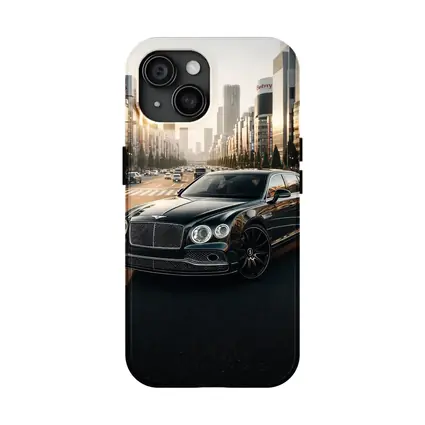 Bentley Flying Spur Black Tokyo City Street
