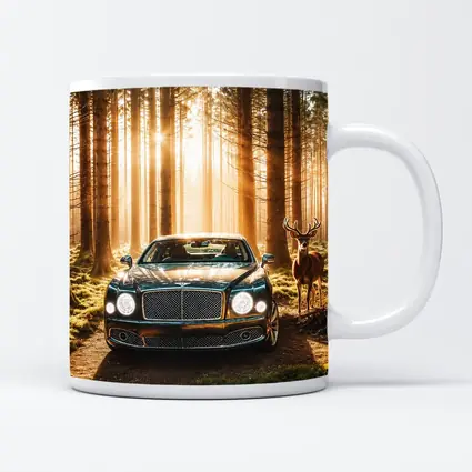 Bentley Mulsanne Parked Deep Forest Sunlight