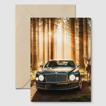 Bentley Mulsanne Parked Deep Forest Sunlight