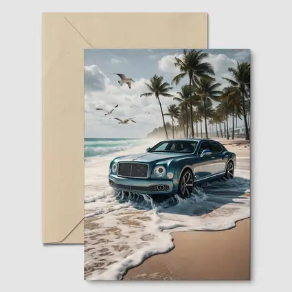 Bentley Mulsanne Blue Luxury Car Beach
