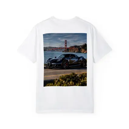 Black Alfa Romeo 4C Golden Gate Bridge