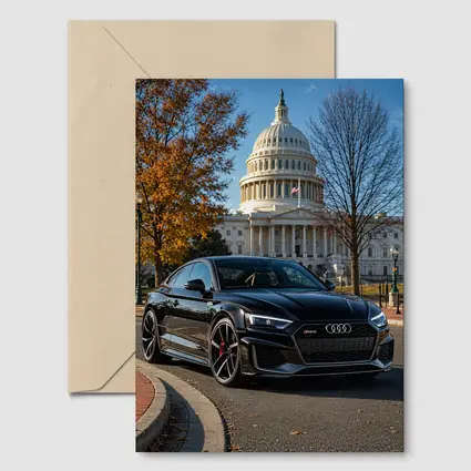 Black Audi RS5 At US Capitol