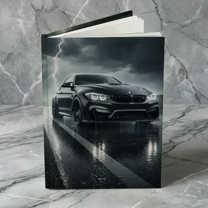 Black BMW M3 in Rainy Thunderstorm