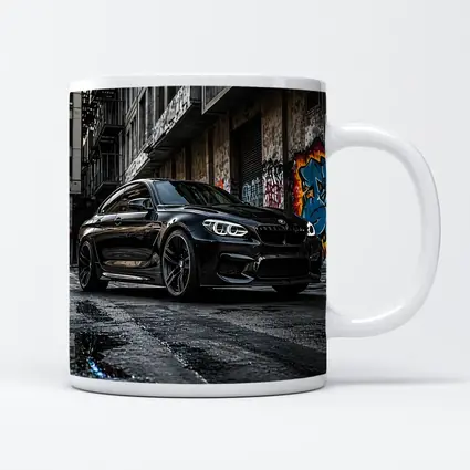 Black BMW M6 Parked in Urban Alley