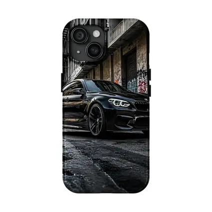 Black BMW M6 Parked in Urban Alley
