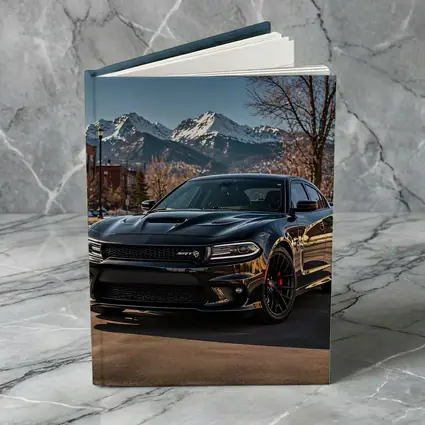 Black Dodge Charger SRT Mountain City Background