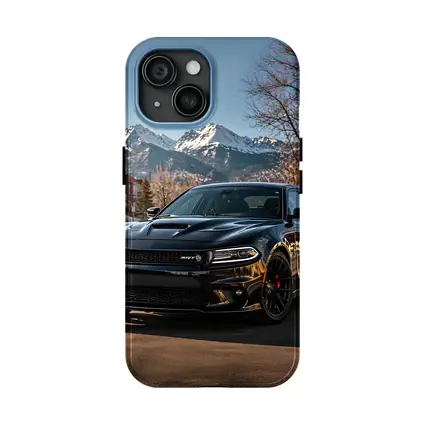 Black Dodge Charger SRT Mountain City Background