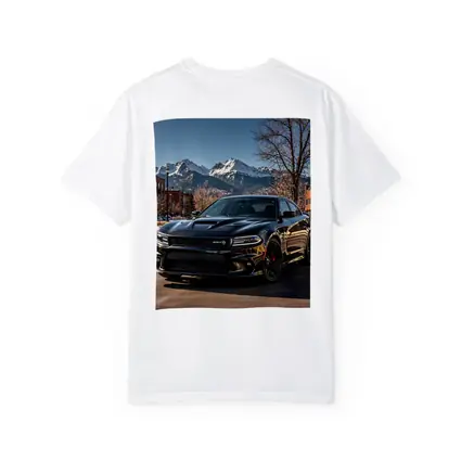 Black Dodge Charger SRT Mountain City Background