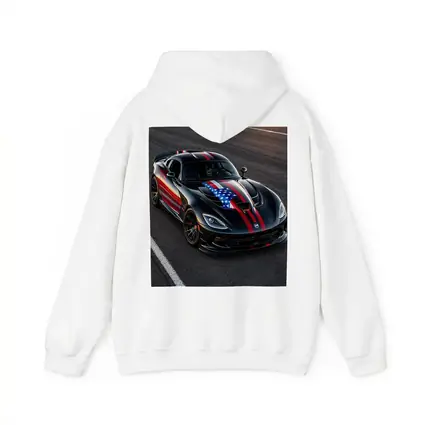 Black Dodge Viper American Flag Race Track