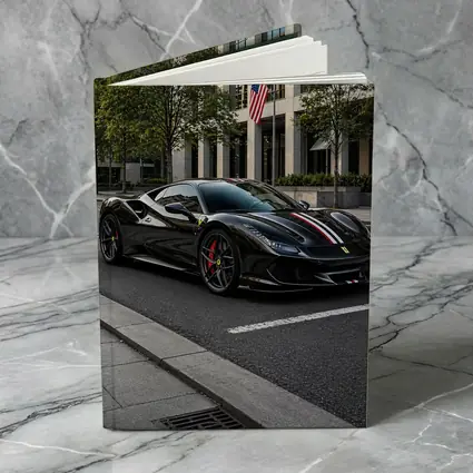 Black Ferrari F8 Tributo Urban Street Scene