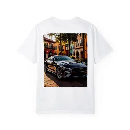 Black Ford Mustang GT Urban Palm Setting