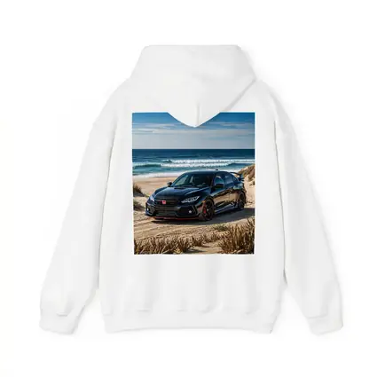 Black Honda Civic Type R Beach