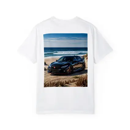 Black Honda Civic Type R Beach