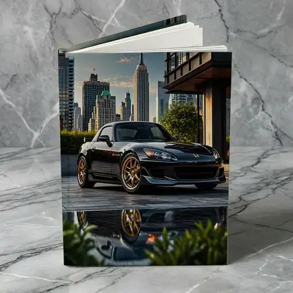 Black Honda S2000 City Skyline Scene