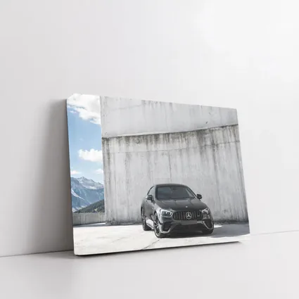 Black Mercedes AMG E Class Mountain Background