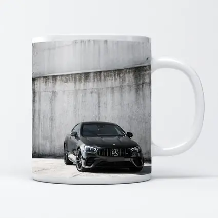 Black Mercedes AMG E Class Mountain Background