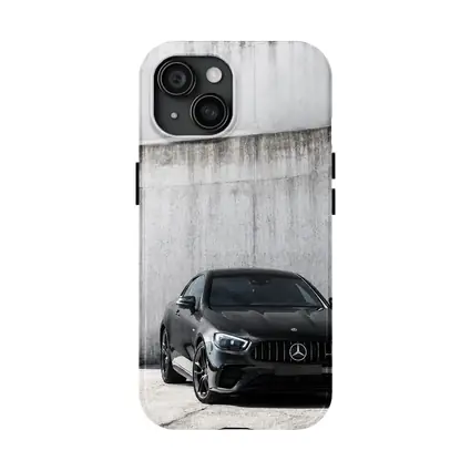 Black Mercedes AMG E Class Mountain Background