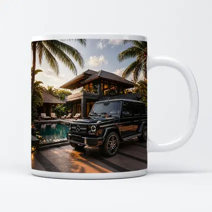 Black Mercedes G Class Tropical Villa