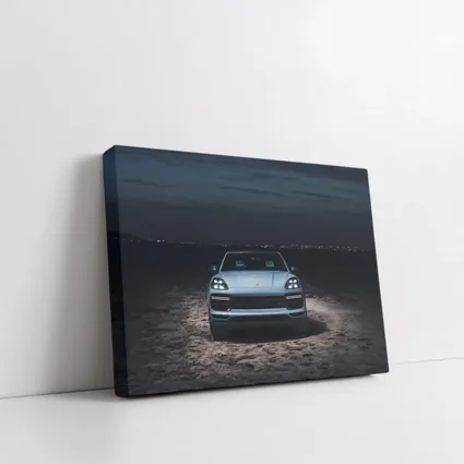 Porsche Cayenne Front View Night Desert