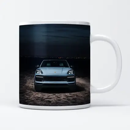 Porsche Cayenne Front View Night Desert